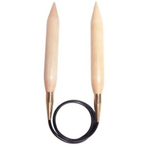 COPY - Jumbo Birch Fixed Circular Needles - US 50 (25.0mm) - 32" Needles - Picture 8 of 8